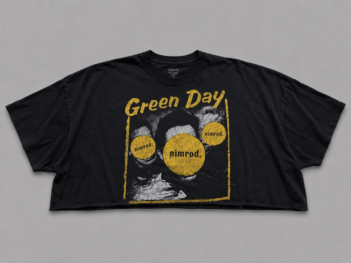 Green Day cropped tee