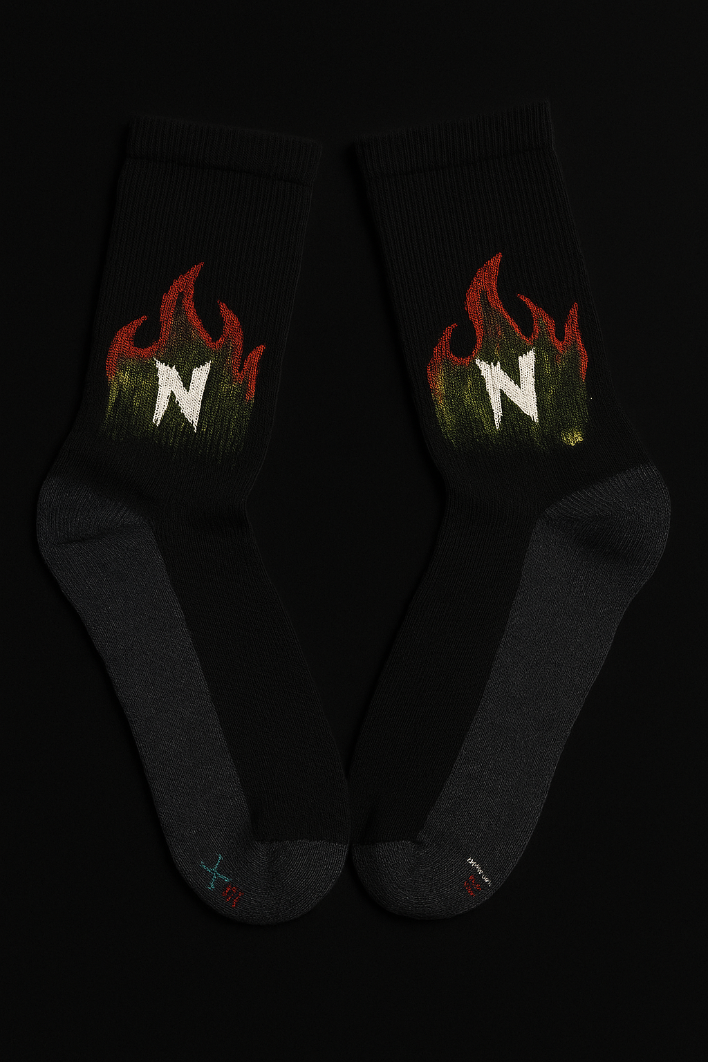 ◌ theCircleOfSin Twinz on fire socks