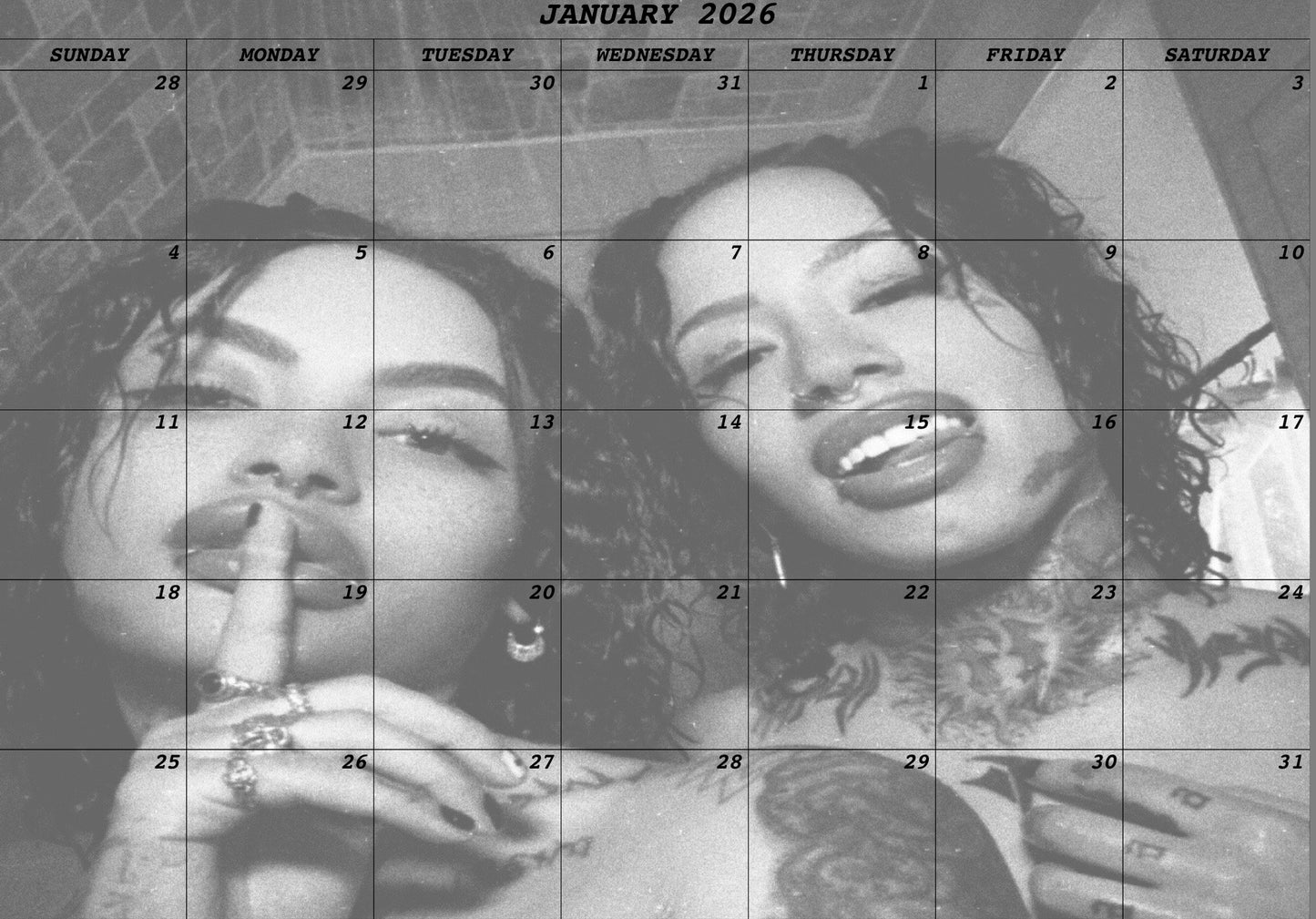 NOT2TWINZ 2026 CALENDAR (12month)