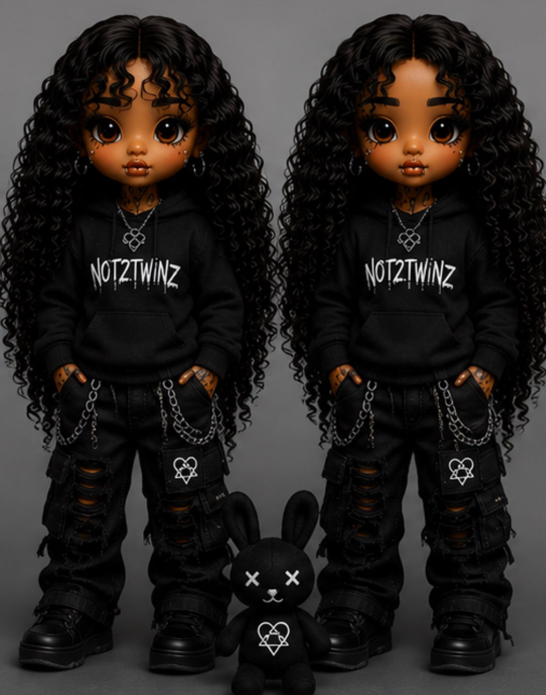 NOT2TWINZ Dollz™ ALTERNATIVE  Edition (Mini collectible figurine – approx 4 inches tall)
