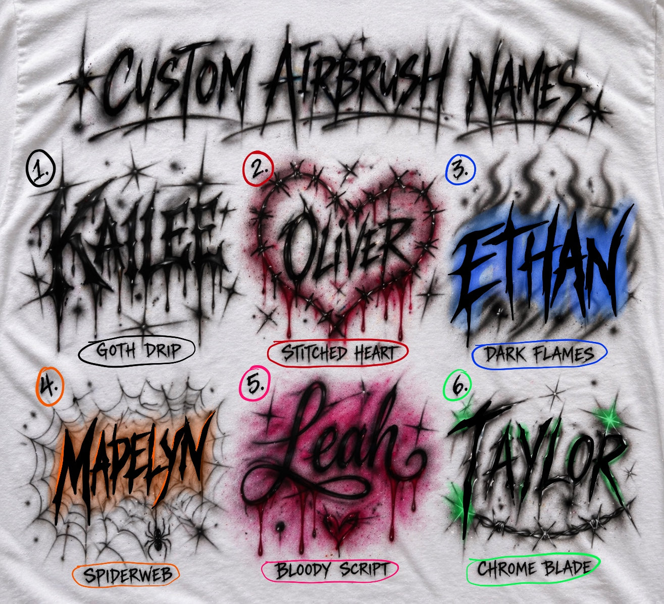 AIR BRUSH designs (YOUR NAME/STYLE/COLOR)༄