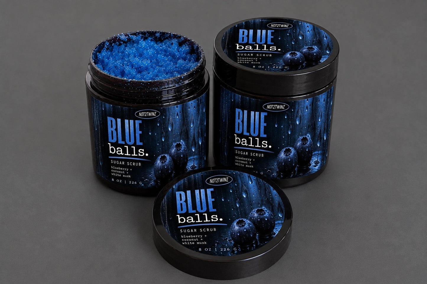ᴀᴋɴᴇᴇᴋᴢ BLUE BALLZ(boyfriendz shower) sugar scrub